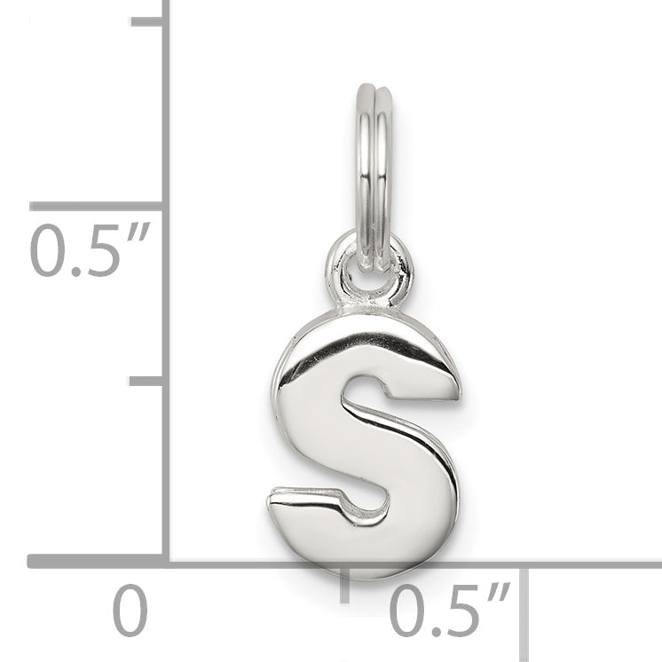 Sterling Silver Letter S Initial Charm
