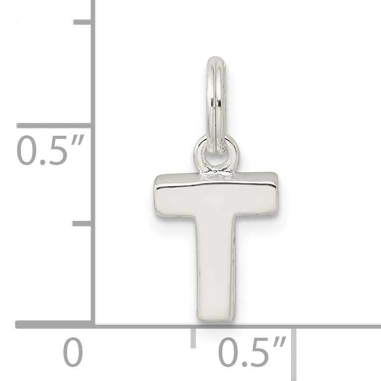 Sterling Silver Letter T Initial Charm