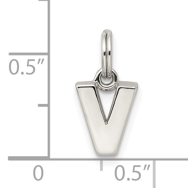 Sterling Silver Letter V Initial Charm