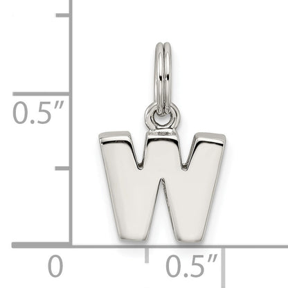 Sterling Silver Letter W Initial Charm