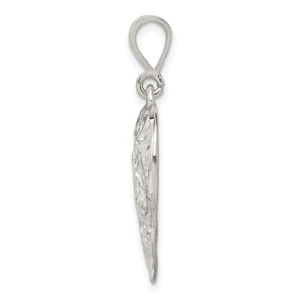 Sterling Silver Polished Filigree Heart Pendant