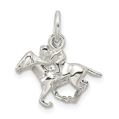 Sterling Silver Horse W/Rider Charm