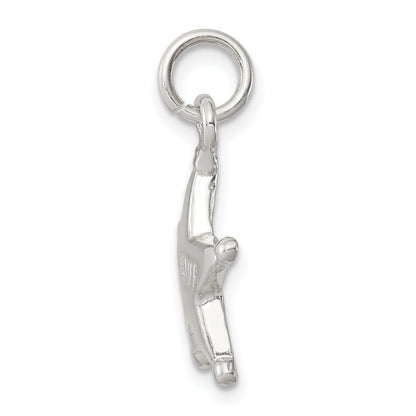 Sterling Silver Sheriff'S Badge Charm