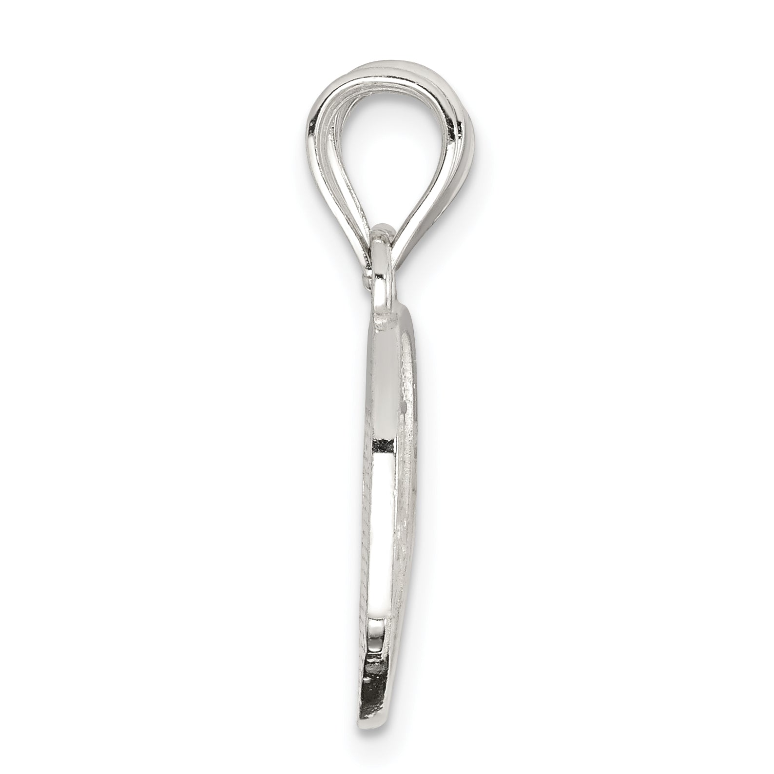 Sterling Silver Polished Mini Best Friends Break Away Heart Pendant