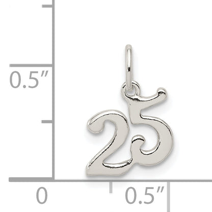 Sterling Silver Polished 25 Charm