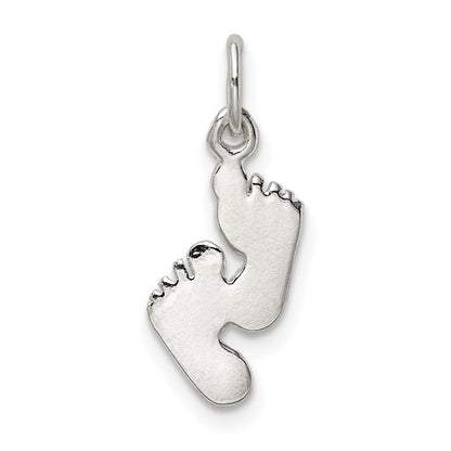 Sterling Silver Polished Feet Pendant