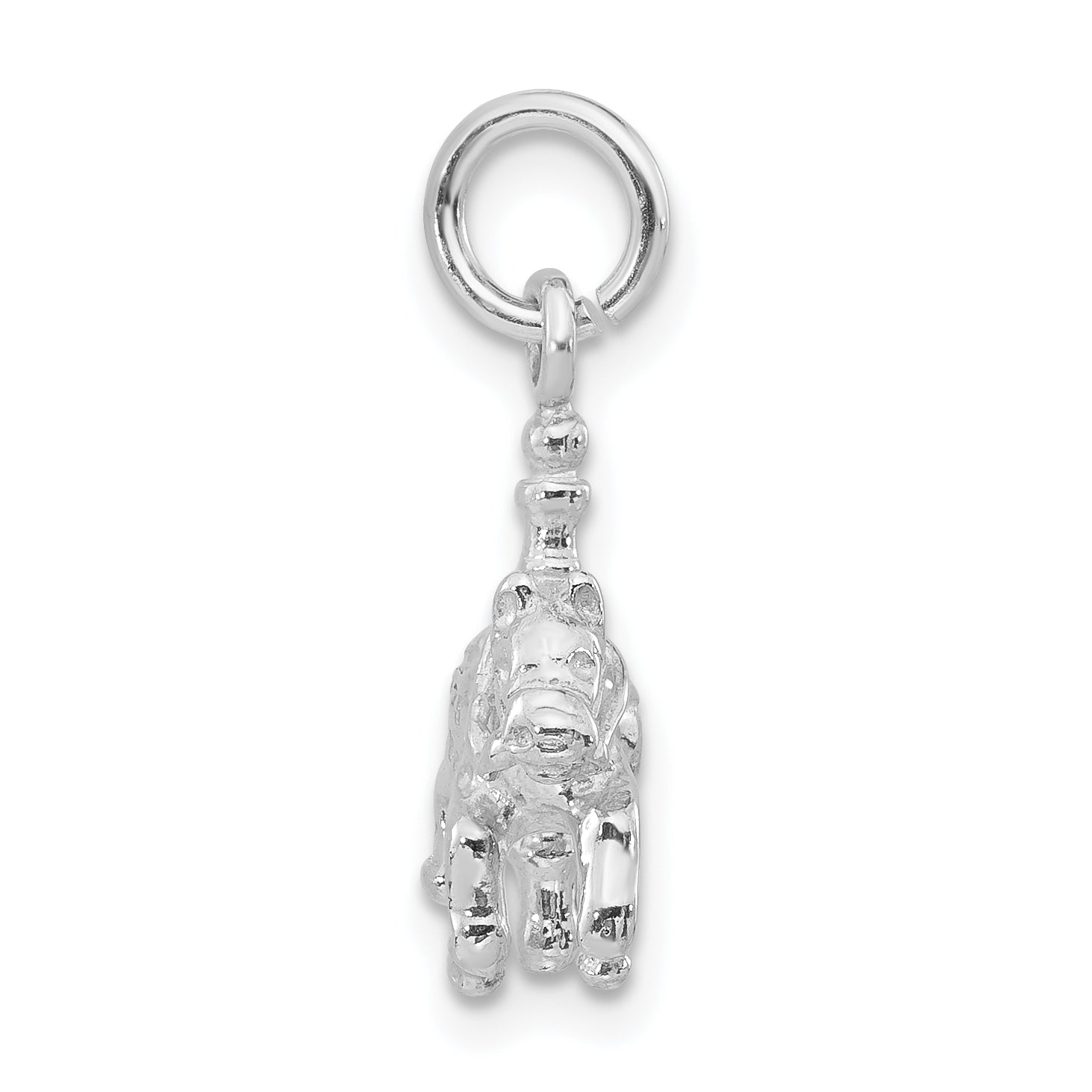 Sterling Silver 3-D Polished Carousel Horse Pendant
