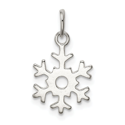 Sterling Silver Polished Snowflake Charm