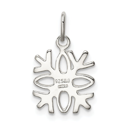 Sterling Silver Polished Snowflake Charm