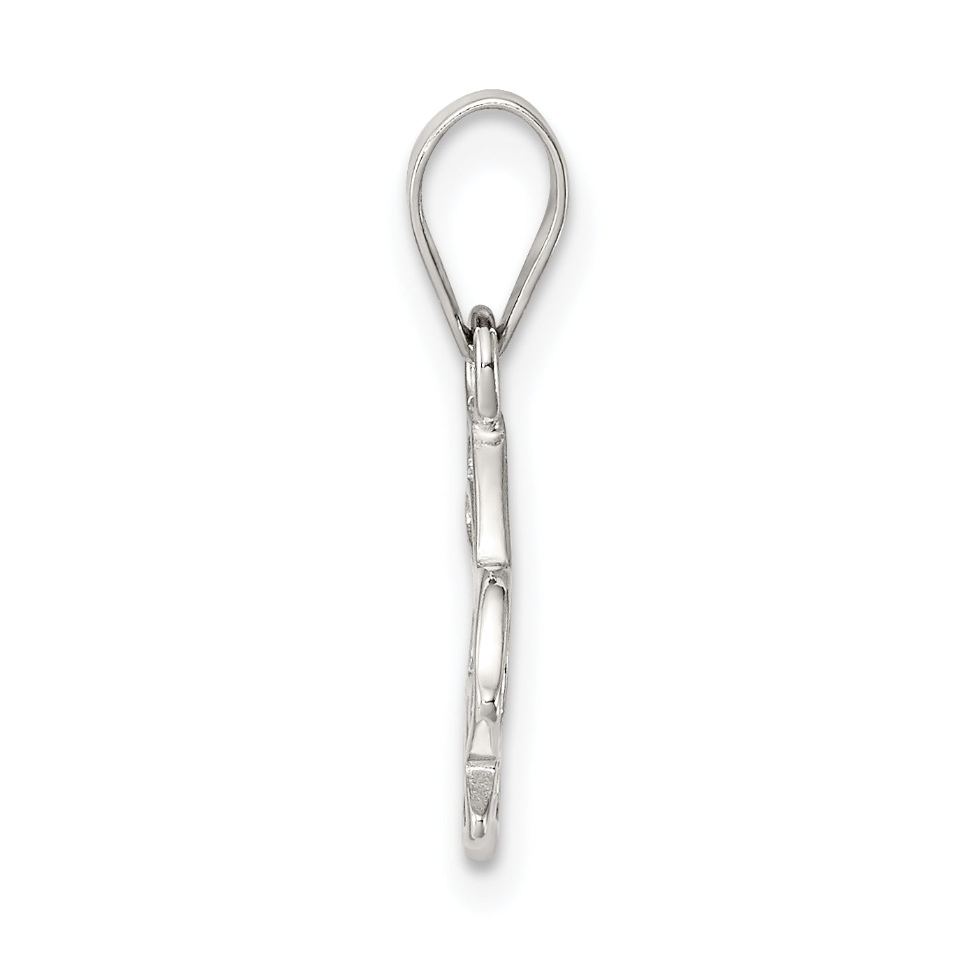 Sterling Silver Rhodium-Plated Polished Bunny Pendant