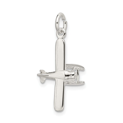 Sterling Silver Polished Floatplane Pendant