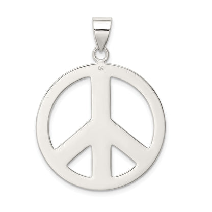 Sterling Silver Polished Peace Pendant