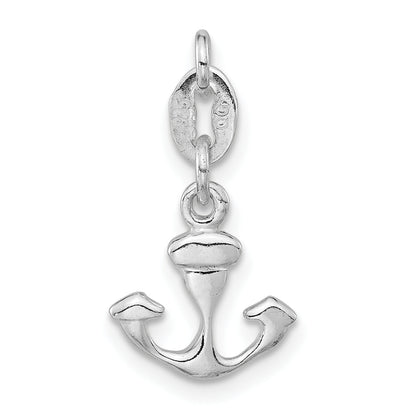 Sterling Silver Polished Anchor Charm