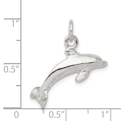 Sterling Silver Polished Dolphin Pendant