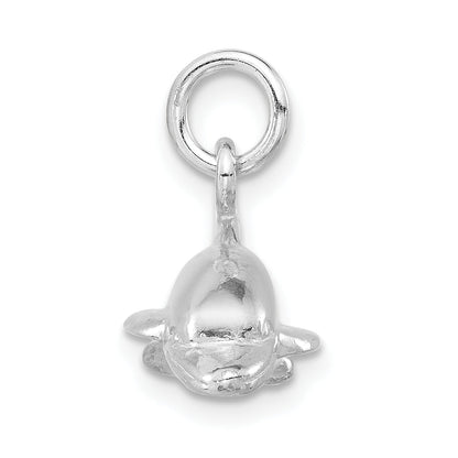 Sterling Silver Polished 3D Dolphin Pendant
