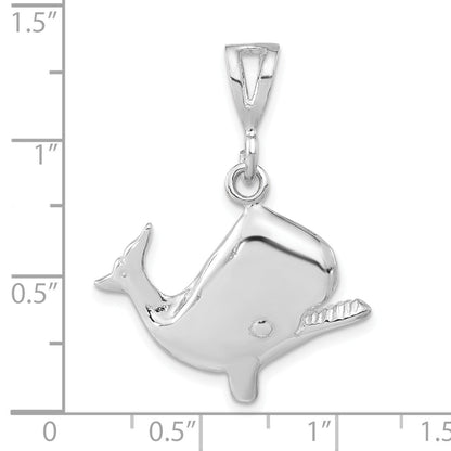 Sterling Silver Polished Whale Pendant