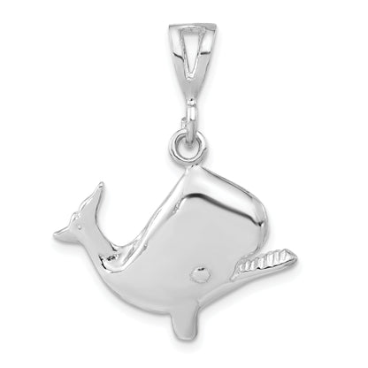 Sterling Silver Polished Whale Pendant
