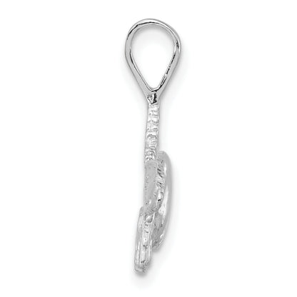 Sterling Silver Polished & Textured Goldfish Chain Slide
