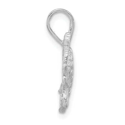 Sterling Silver Polished & Textured Goldfish Pendant