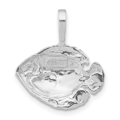 Sterling Silver Polished Tropical Fish Pendant