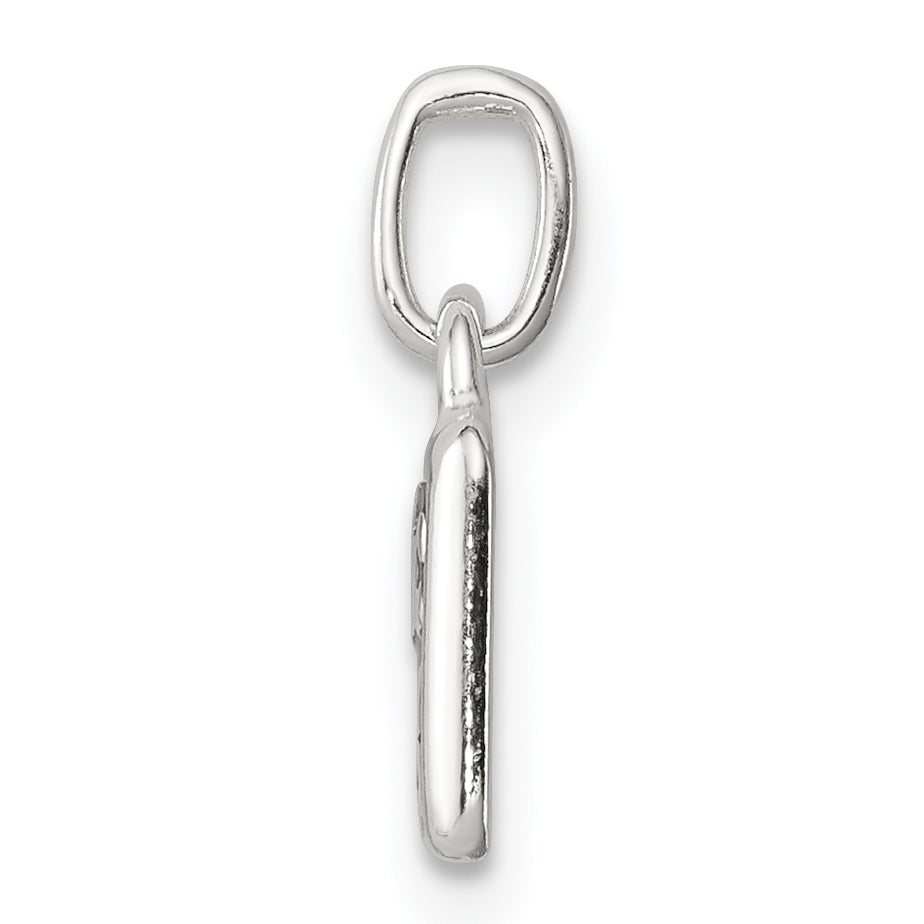 Sterling Silver Polished Enamel Abc 123 Pendant