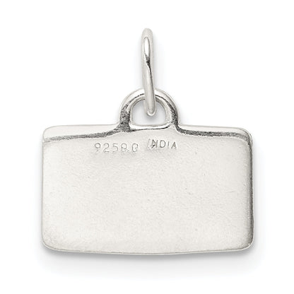 Sterling Silver Polished Enamel Abc 123 Pendant