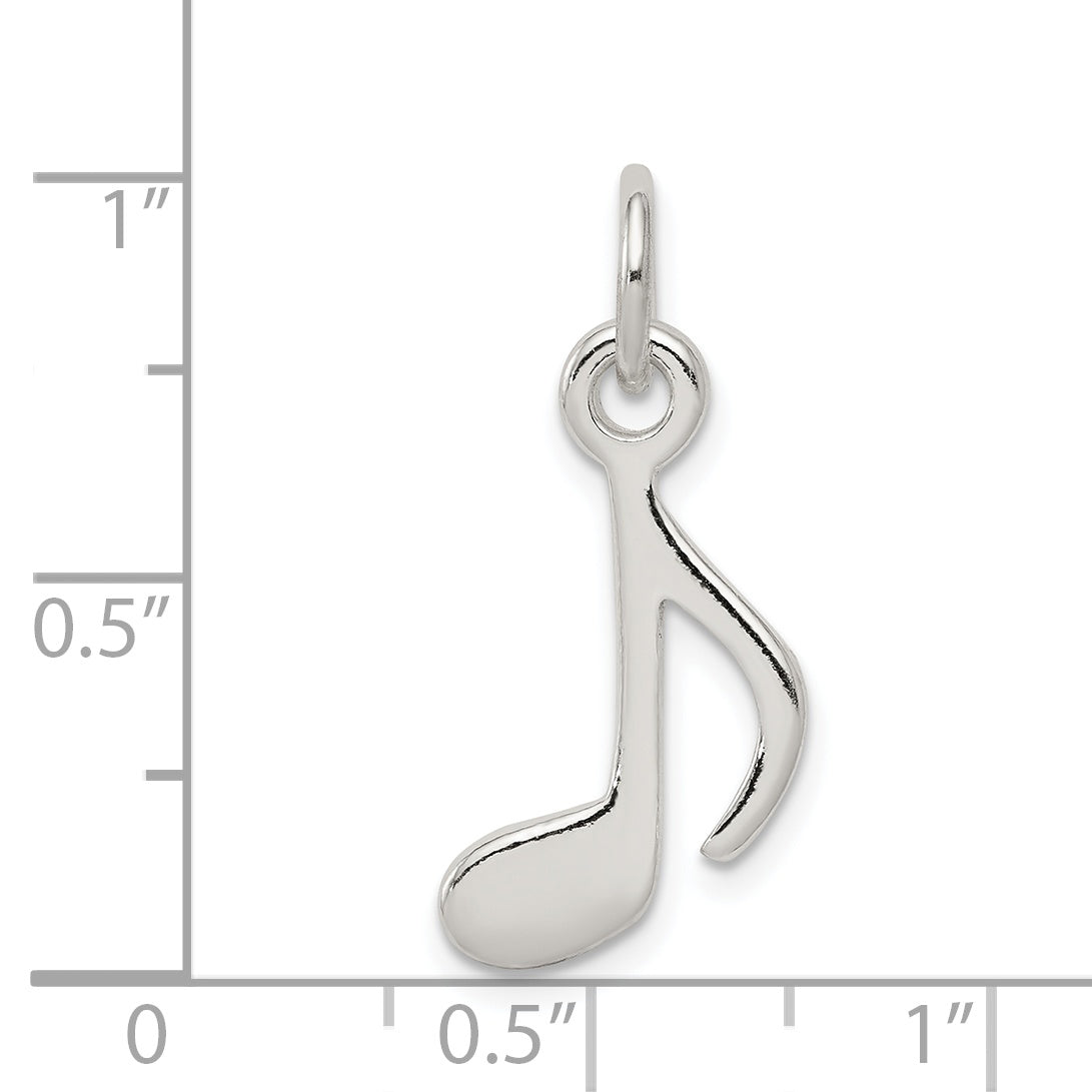 Sterling Silver Polished Music Note Charm