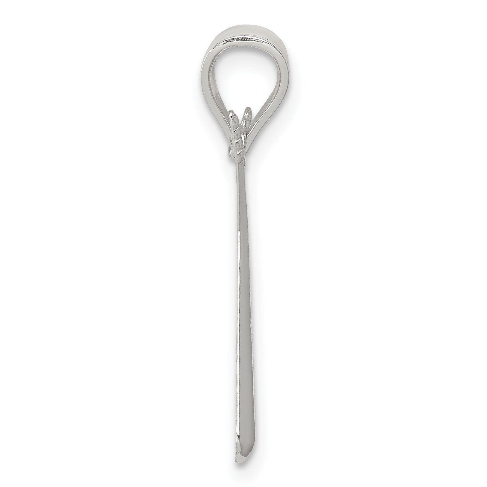 Sterling Silver Polished Bats And Baseball Pendant