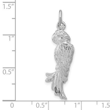 Sterling Silver Polished Parrot Pendant