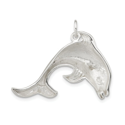 Sterling Silver Polished Dolphin Charm