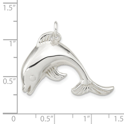 Sterling Silver Polished Dolphin Charm