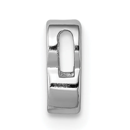 Sterling Silver Silverrhodium-Plated Cz Letter B Initial Slide Charm