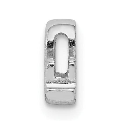 Sterling Silver Notes Rhodium Plated Ampersand Slide Charm