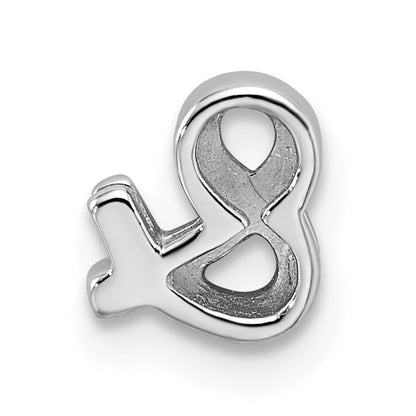 Sterling Silver Notes Rhodium Plated Ampersand Slide Charm