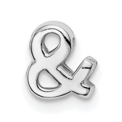 Sterling Silver Notes Rhodium Plated Ampersand Slide Charm