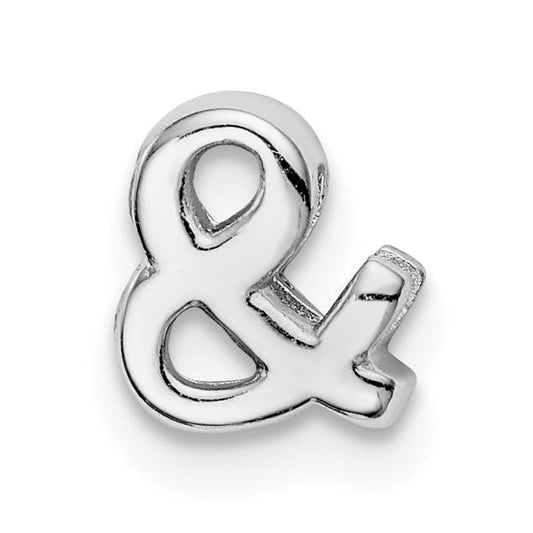 Sterling Silver Notes Rhodium Plated Ampersand Slide Charm