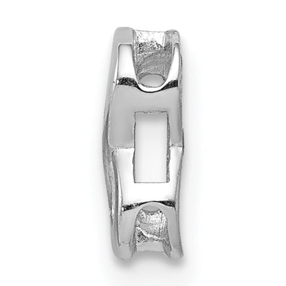 Sterling Silver Notes Rhodium Plated Infinity Slide Charm