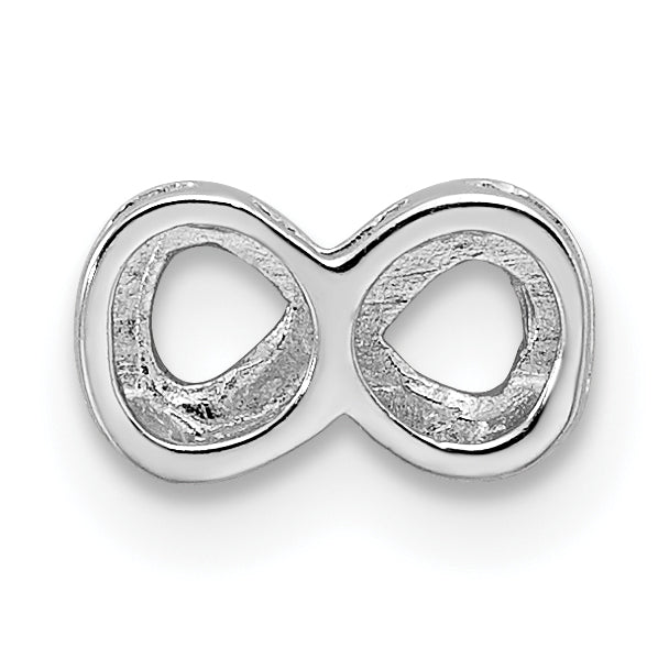 Sterling Silver Notes Rhodium Plated Infinity Slide Charm