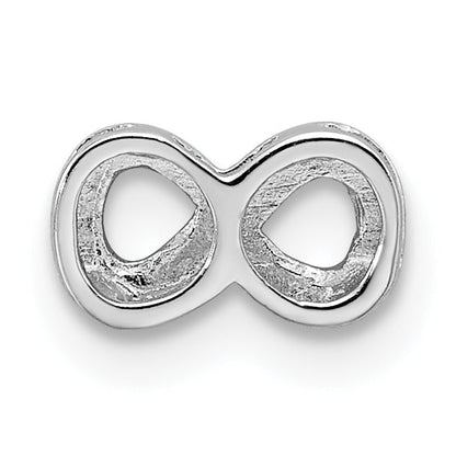 Sterling Silver Notes Rhodium Plated Infinity Slide Charm