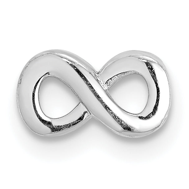 Sterling Silver Notes Rhodium Plated Infinity Slide Charm
