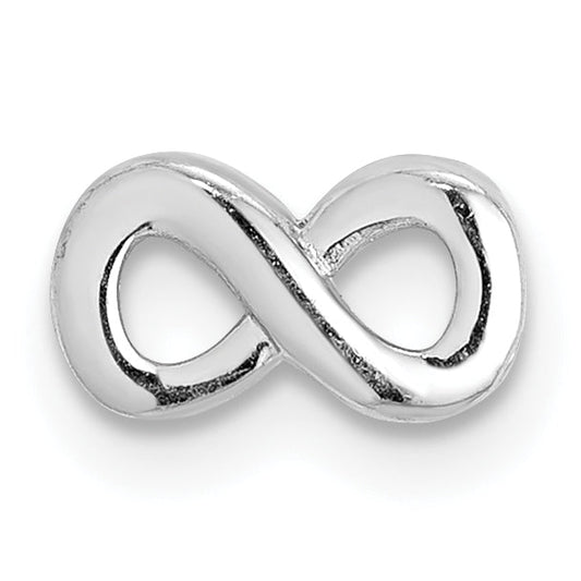 Sterling Silver Notes Rhodium Plated Infinity Slide Charm