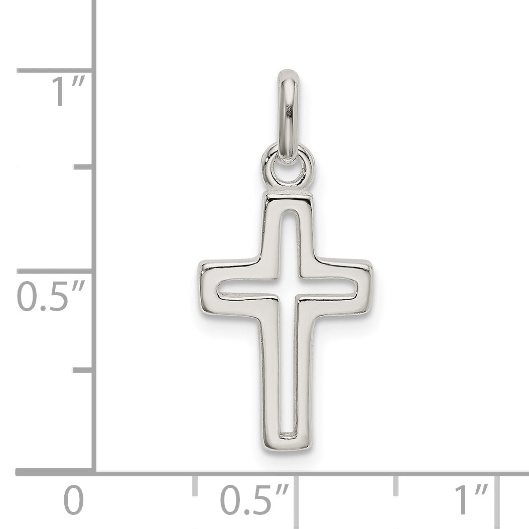 Sterling Silver Cut-Out Cross Charm