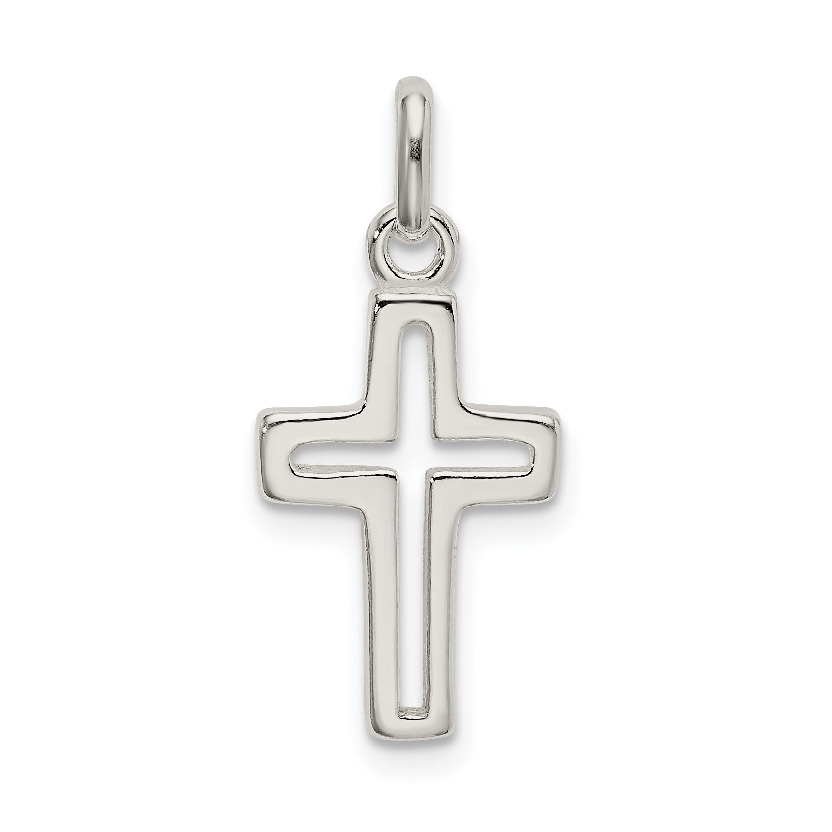 Sterling Silver Cut-Out Cross Charm