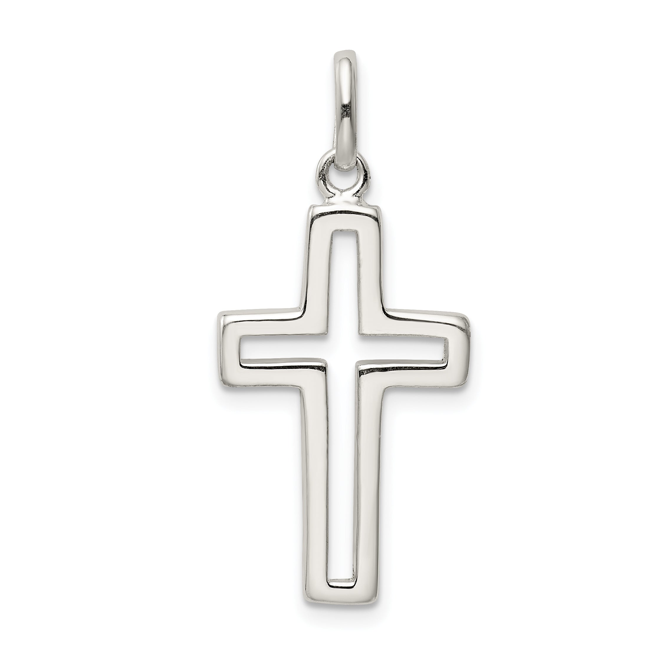 Sterling Silver Cut-Out Cross Charm