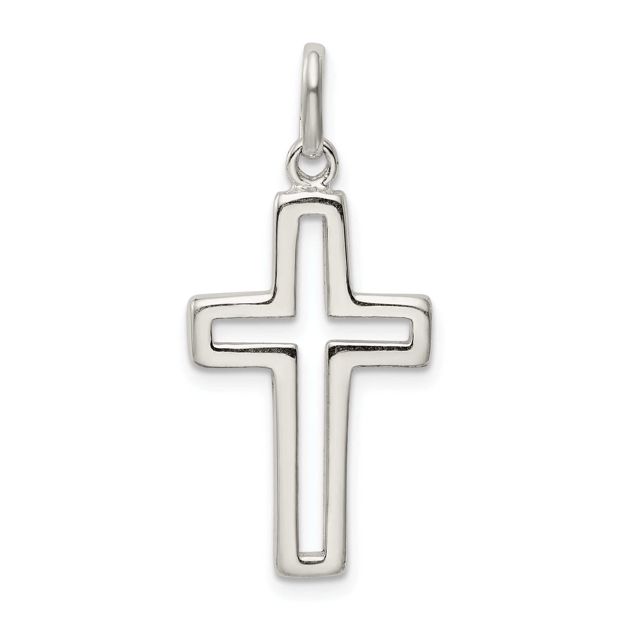 Sterling Silver Cut-Out Cross Charm