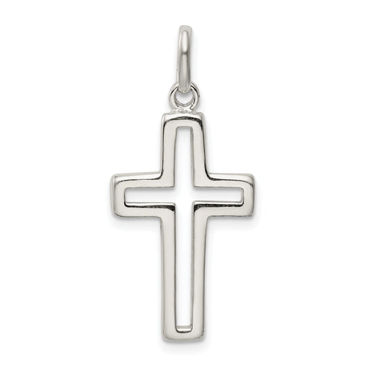 Sterling Silver Cut-Out Cross Charm
