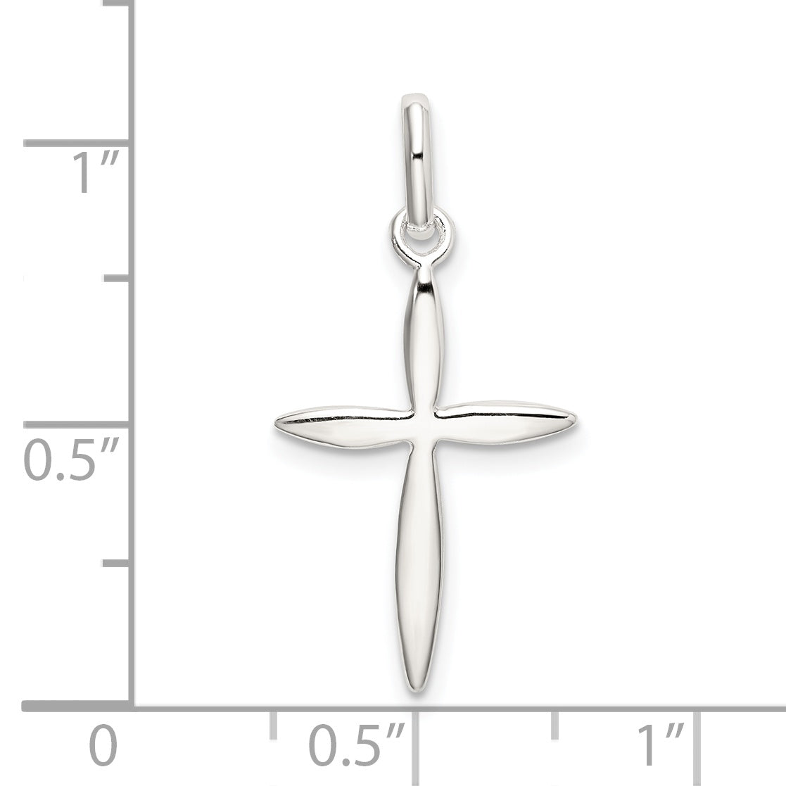 Sterling Silver Polished Passion Cross Charm