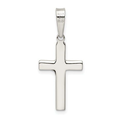 Sterling Silver Polished & Textured Crucifix Pendant