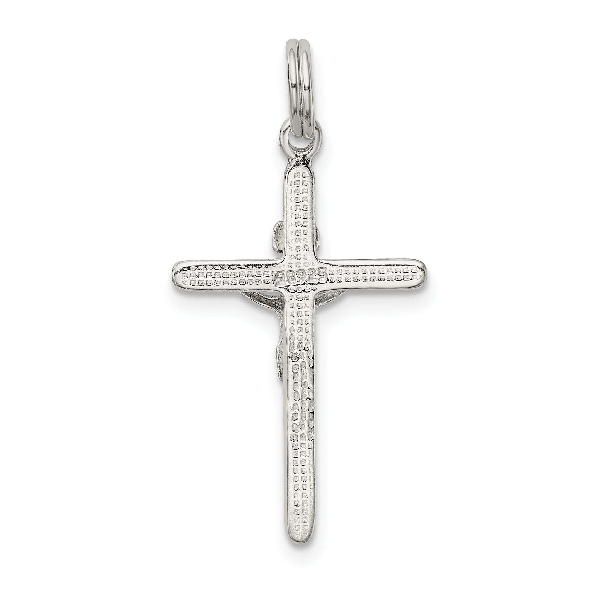 Sterling Silver Polished Inri Crucifix Charm
