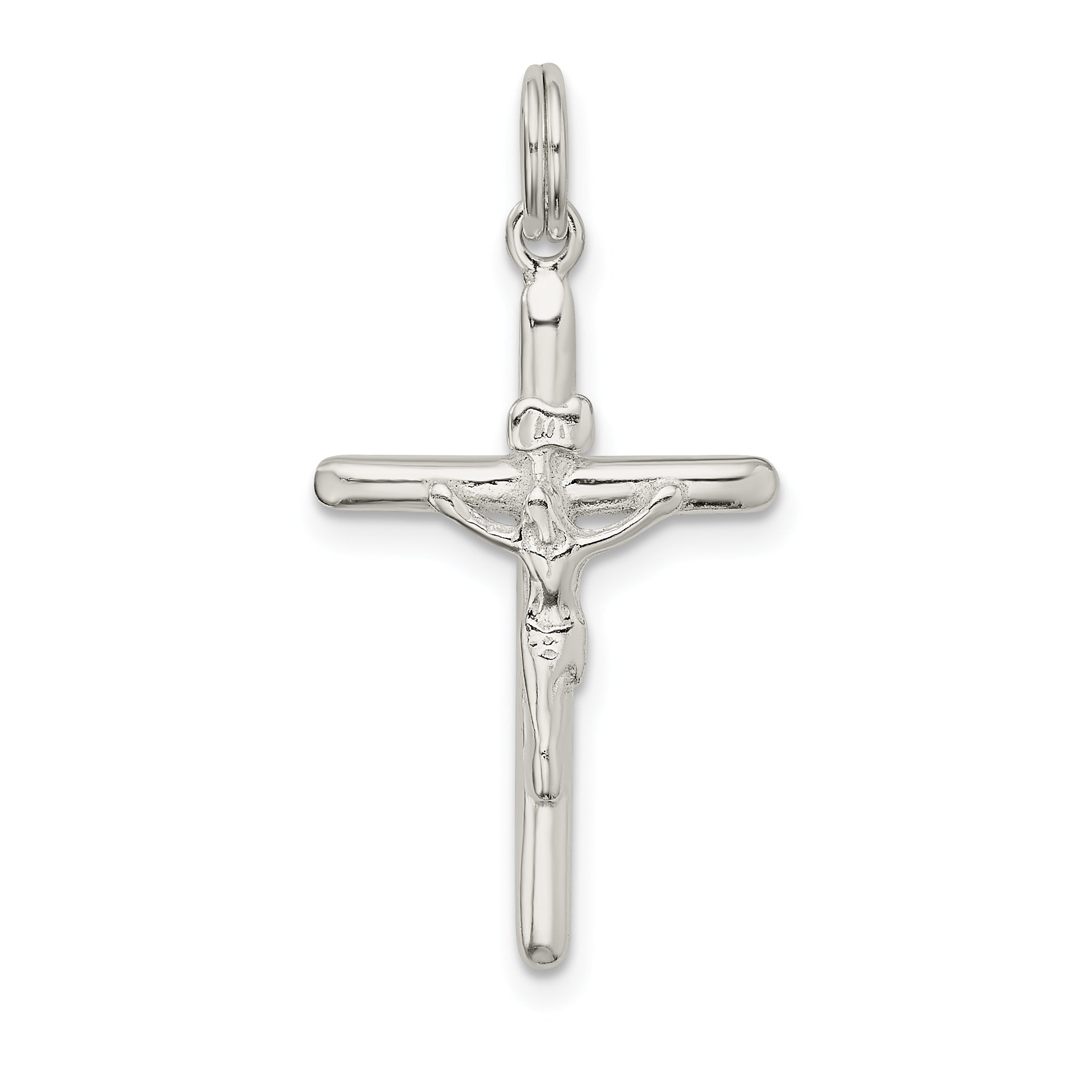 Sterling Silver Polished Inri Crucifix Charm
